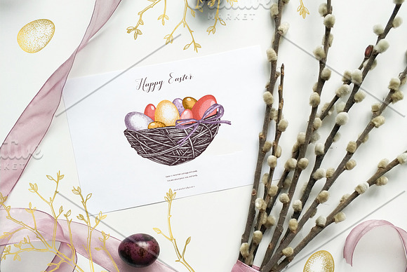 Hand Drawn Easter Design Elements in Objects - product preview 4