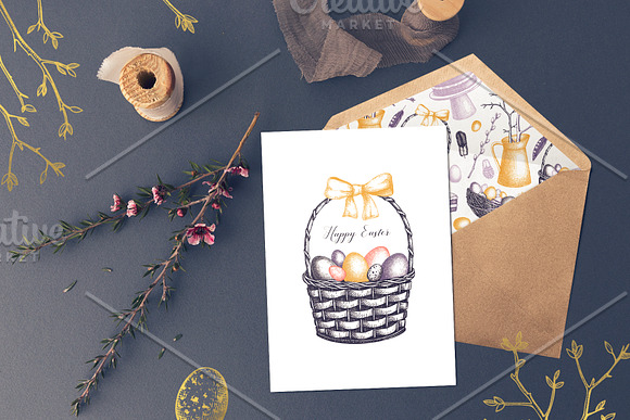 Hand Drawn Easter Design Elements in Objects - product preview 10
