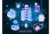 Smart City Skyscrapers with