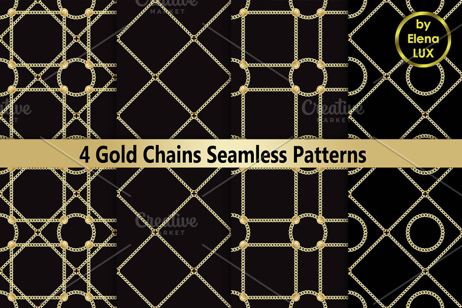 Golden Chains Seamless Set