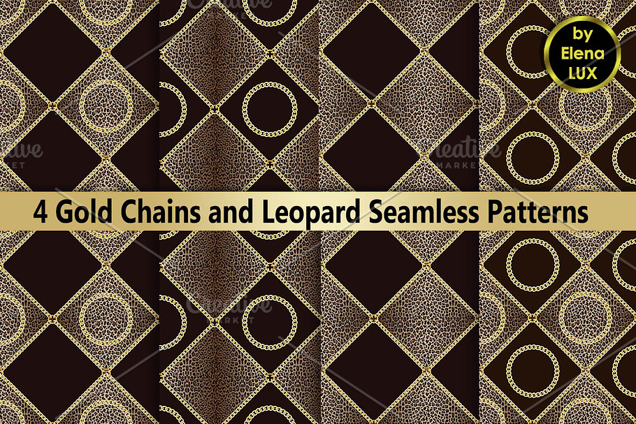 Chains and Leopard Seamless Set in Patterns - product preview 8