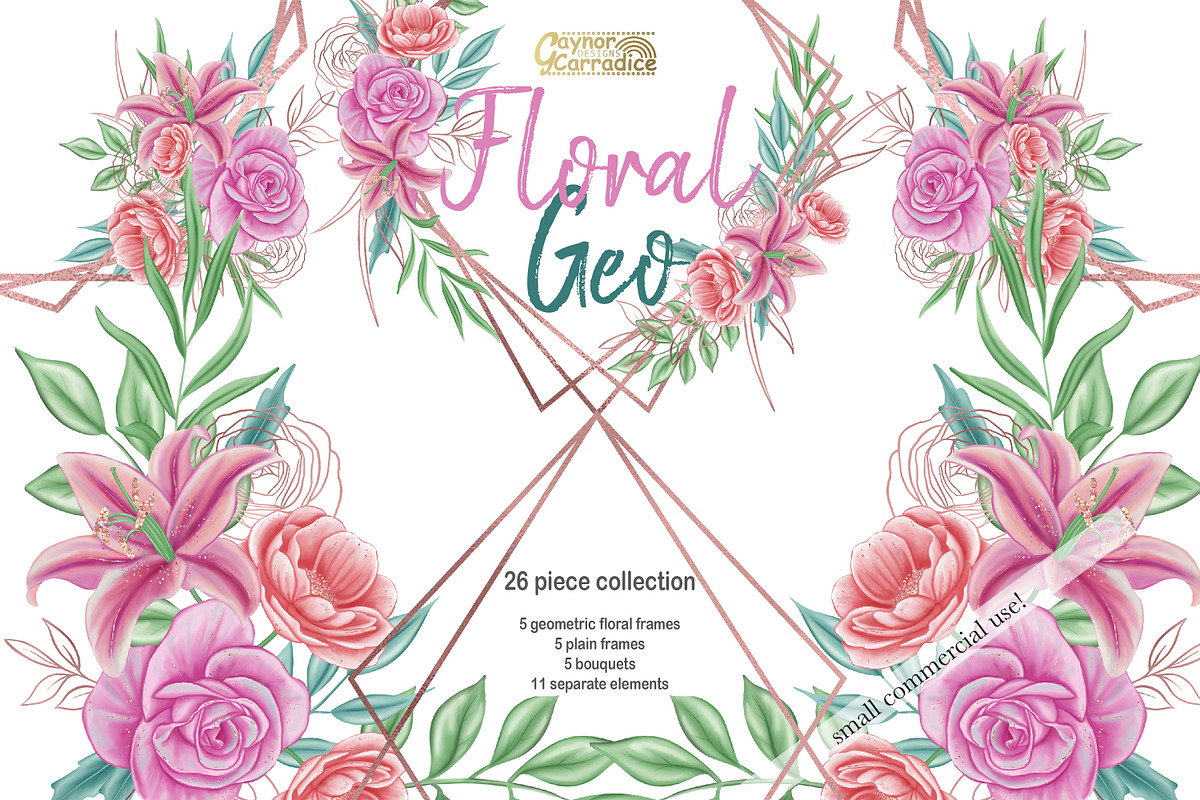 Floral geometric collection in Illustrations - product preview 8