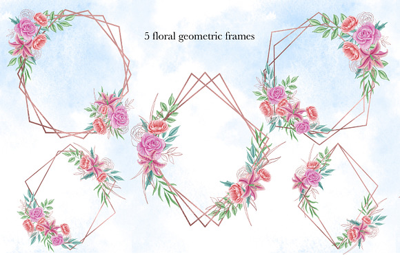 Floral geometric collection in Illustrations - product preview 1