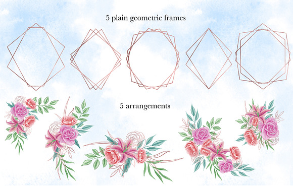 Floral geometric collection in Illustrations - product preview 2