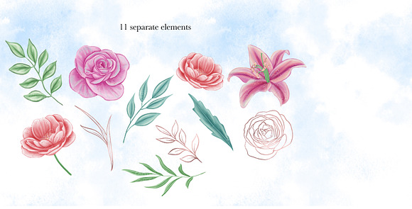 Floral geometric collection in Illustrations - product preview 3