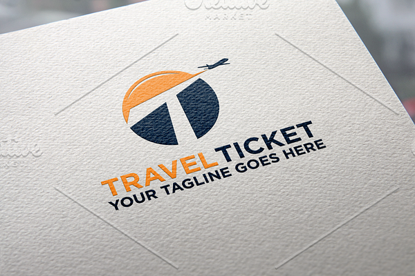 Travel | Ticket | Letter T logo