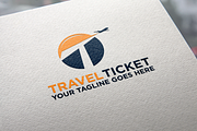 Travel | Ticket | Letter T logo