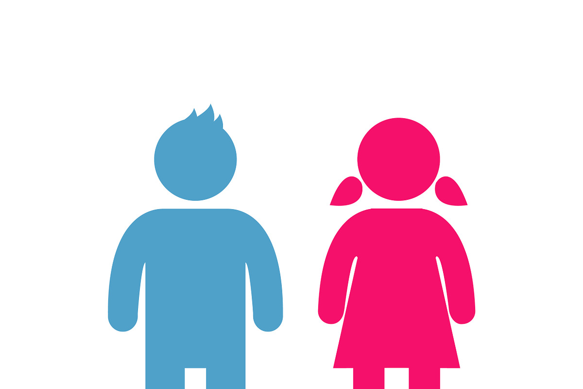 Vector girl and boy Icon in Icons - product preview 8