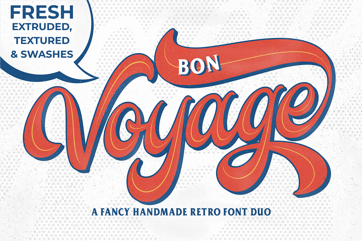 Retro Fonts - Bon Voyage! in Retro Fonts - product preview 8