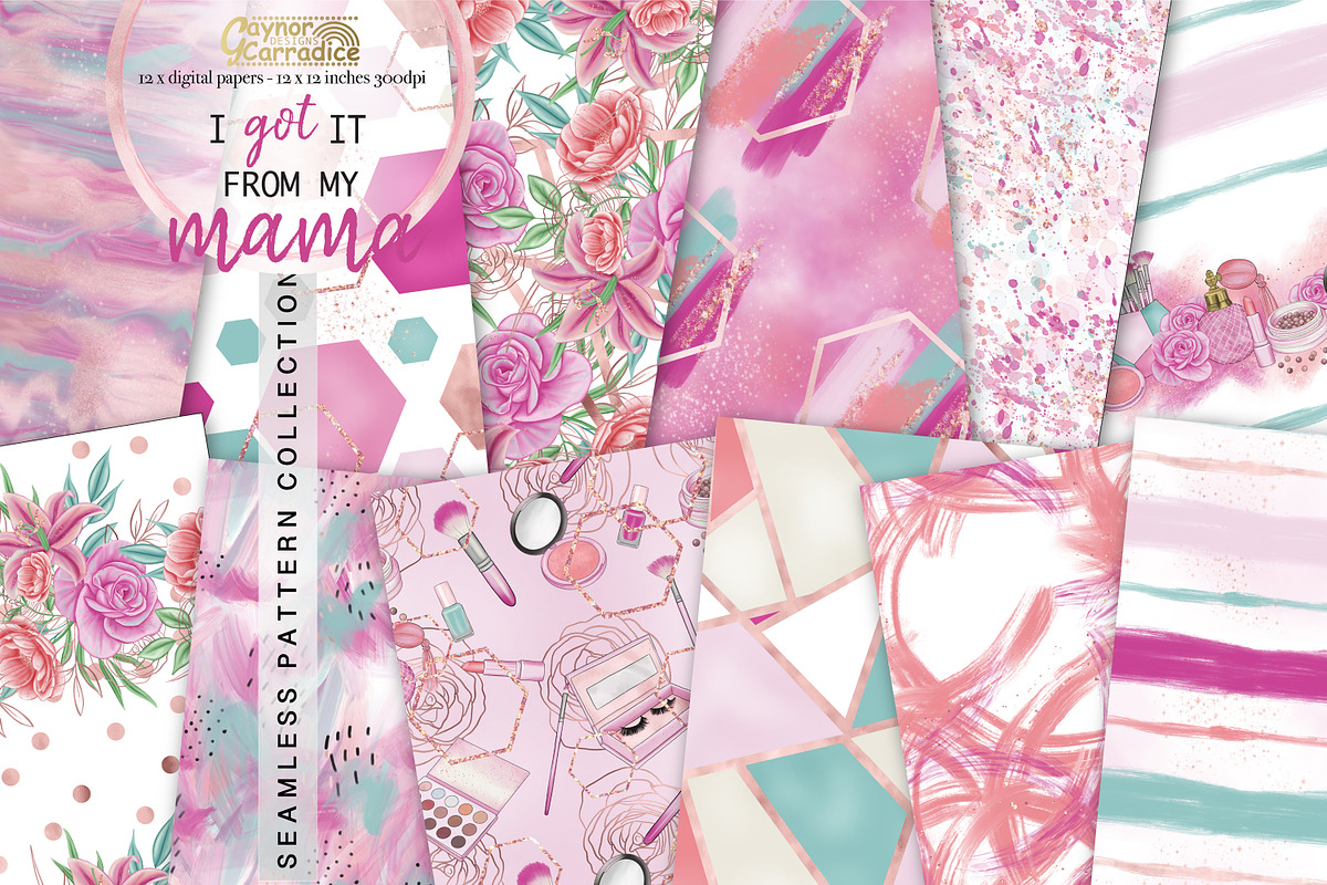 Geometric and makeup pattern set in Patterns - product preview 8