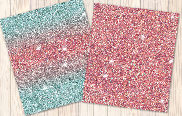 Pink and mint glitter collection in Textures - product preview 1