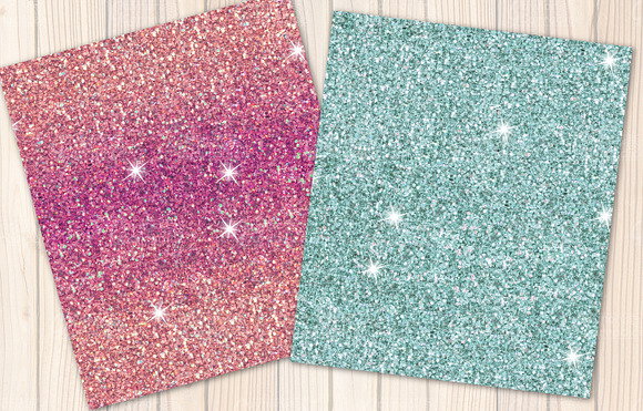 Pink and mint glitter collection in Textures - product preview 2