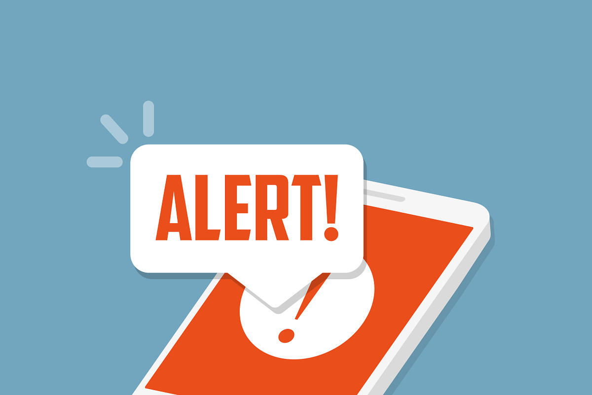 Alert notification on the smartphone in Illustrations - product preview 8