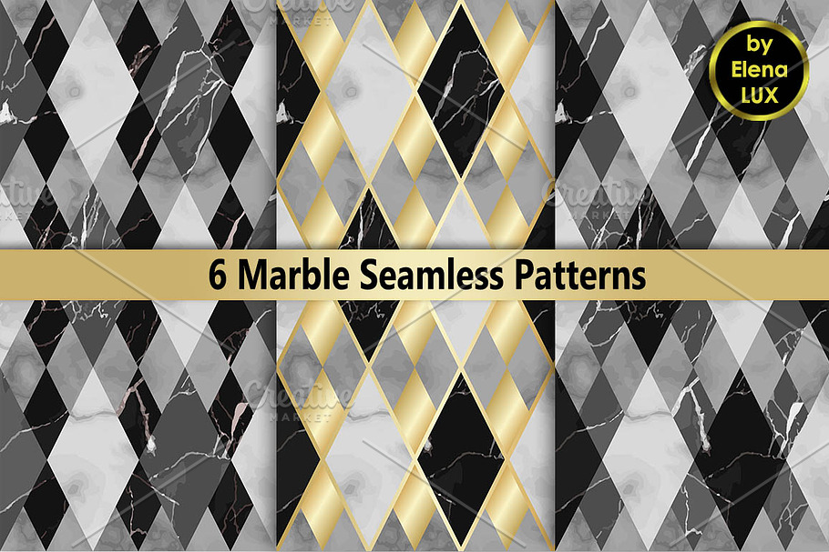 Marble Luxury Seamless Set in Patterns - product preview 8