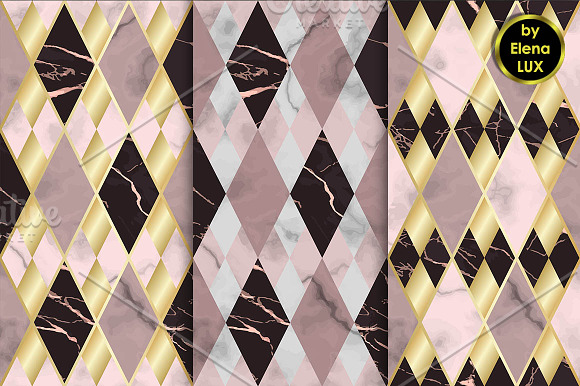 Marble Luxury Seamless Set in Patterns - product preview 1