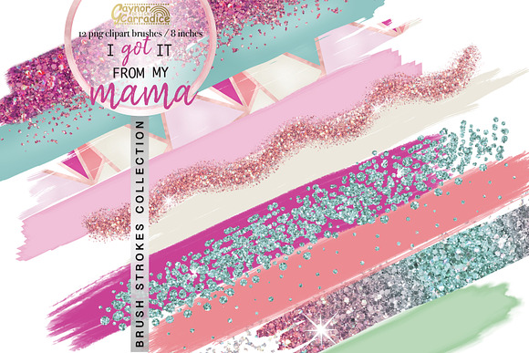 Mothers day brush strokes collection in Textures - product preview 1
