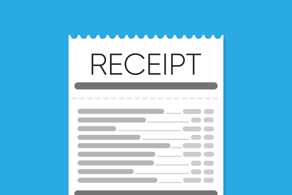 Receipt icon. Flat design. vector in Illustrations - product preview 8