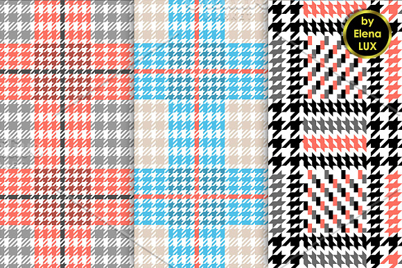 Houndstooth Seamless Pattern Set in Patterns - product preview 1
