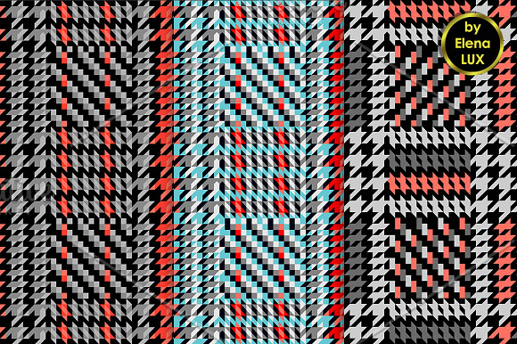 Houndstooth Seamless Pattern Set in Patterns - product preview 2
