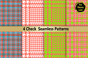 Houndstooth Seamless Pattern Set