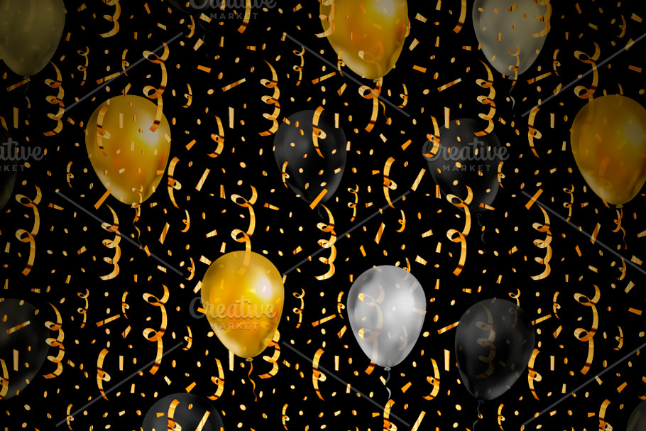 Luxury background with balloons in Illustrations - product preview 8