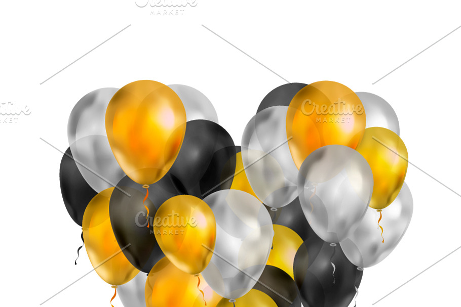 Luxury balloons in hearth shape