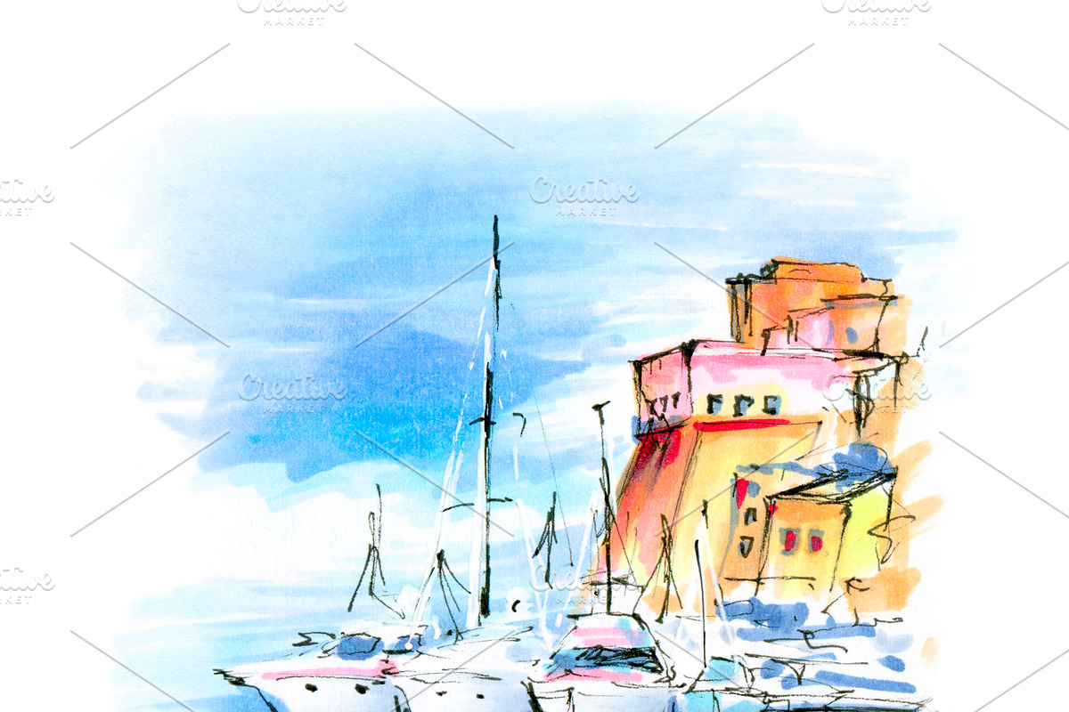 Castellammare del Golfo, Sicily in Illustrations - product preview 8