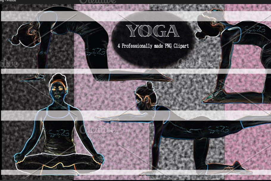 Yoga Clipart in Illustrations - product preview 8