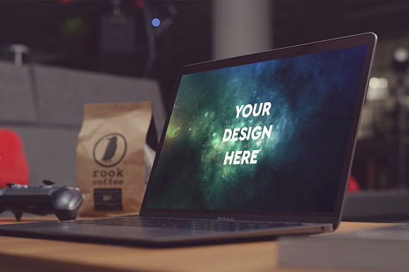 12 PSD MacBook Air Mockup Pack #1 in Mobile & Web Mockups - product preview 4
