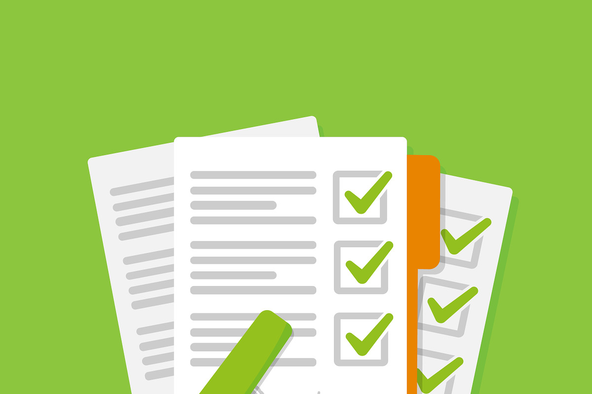 Clipboard with green ticks checkmark in Illustrations - product preview 8