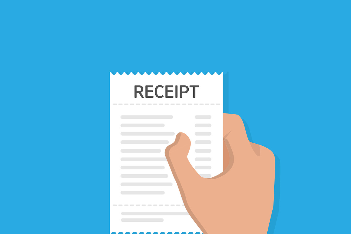 Receipt icon. Flat design. in Illustrations - product preview 8