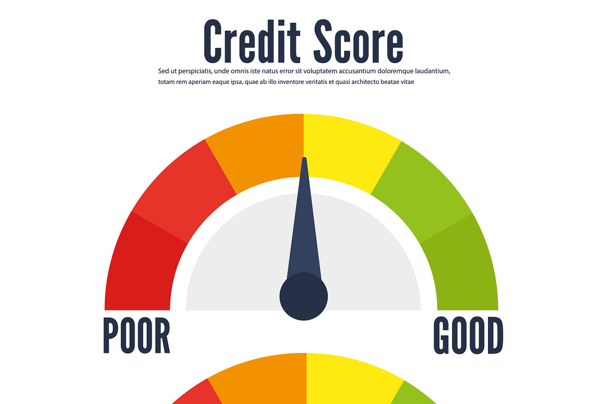 Credit score speedometer scale in Illustrations - product preview 8
