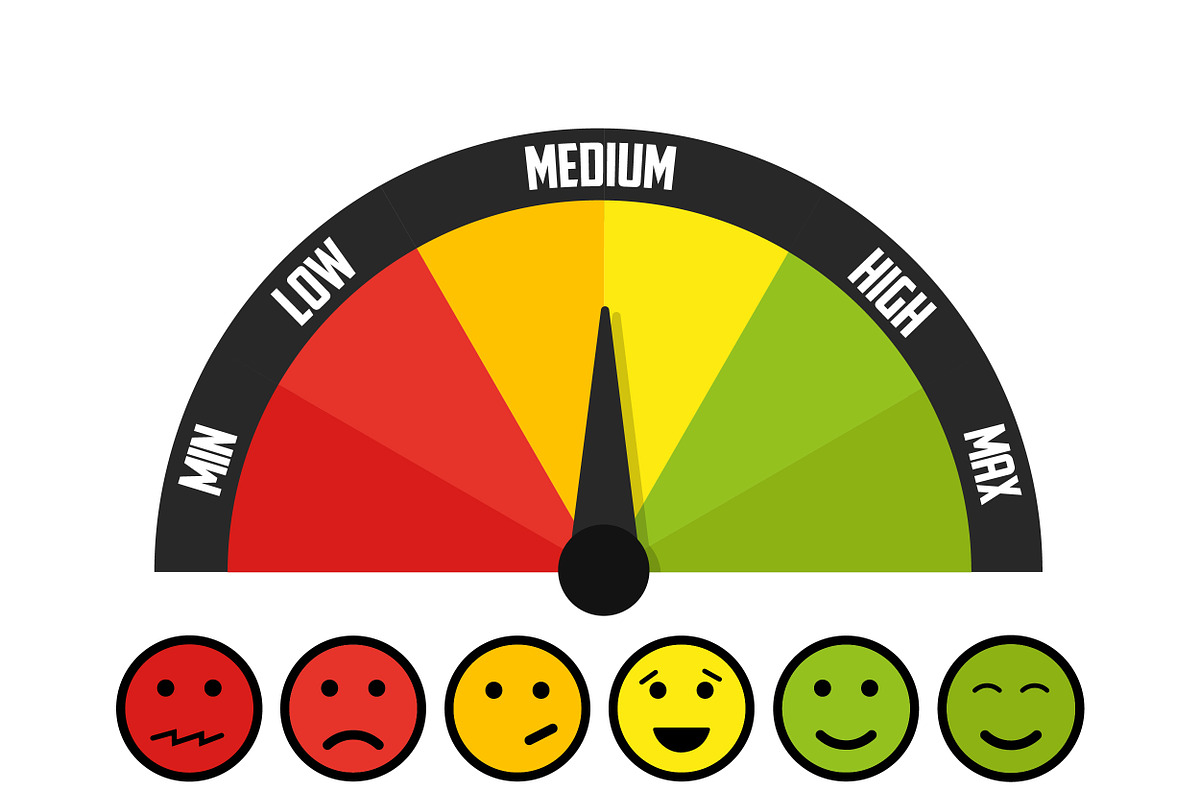 Customer meter with emotions. Vector in Illustrations - product preview 8
