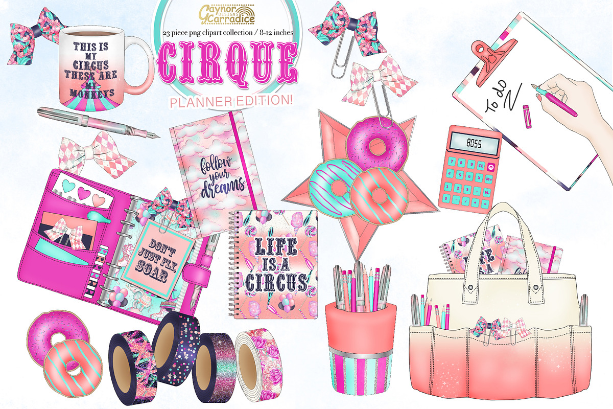 Cirque - planner clipart collection in Illustrations - product preview 8