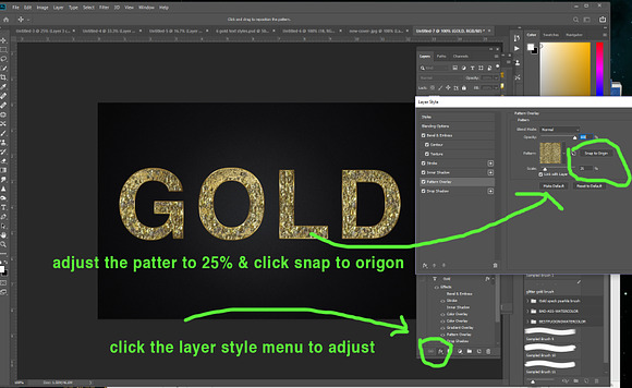 18 Gold Photoshop Styles Mini Bundle in Add-Ons - product preview 11