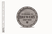 Beer barrel logo. Brewery craft beer