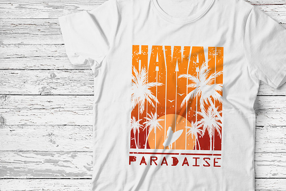 Hawaii.Print For T-shirt in Illustrations - product preview 1