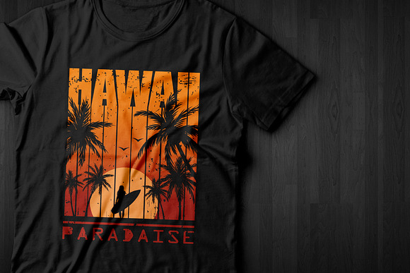 Hawaii.Print For T-shirt in Illustrations - product preview 2