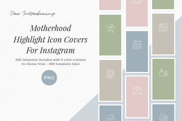 MOM BLOG Instagram Highlight Icons in Instagram Templates - product preview 1