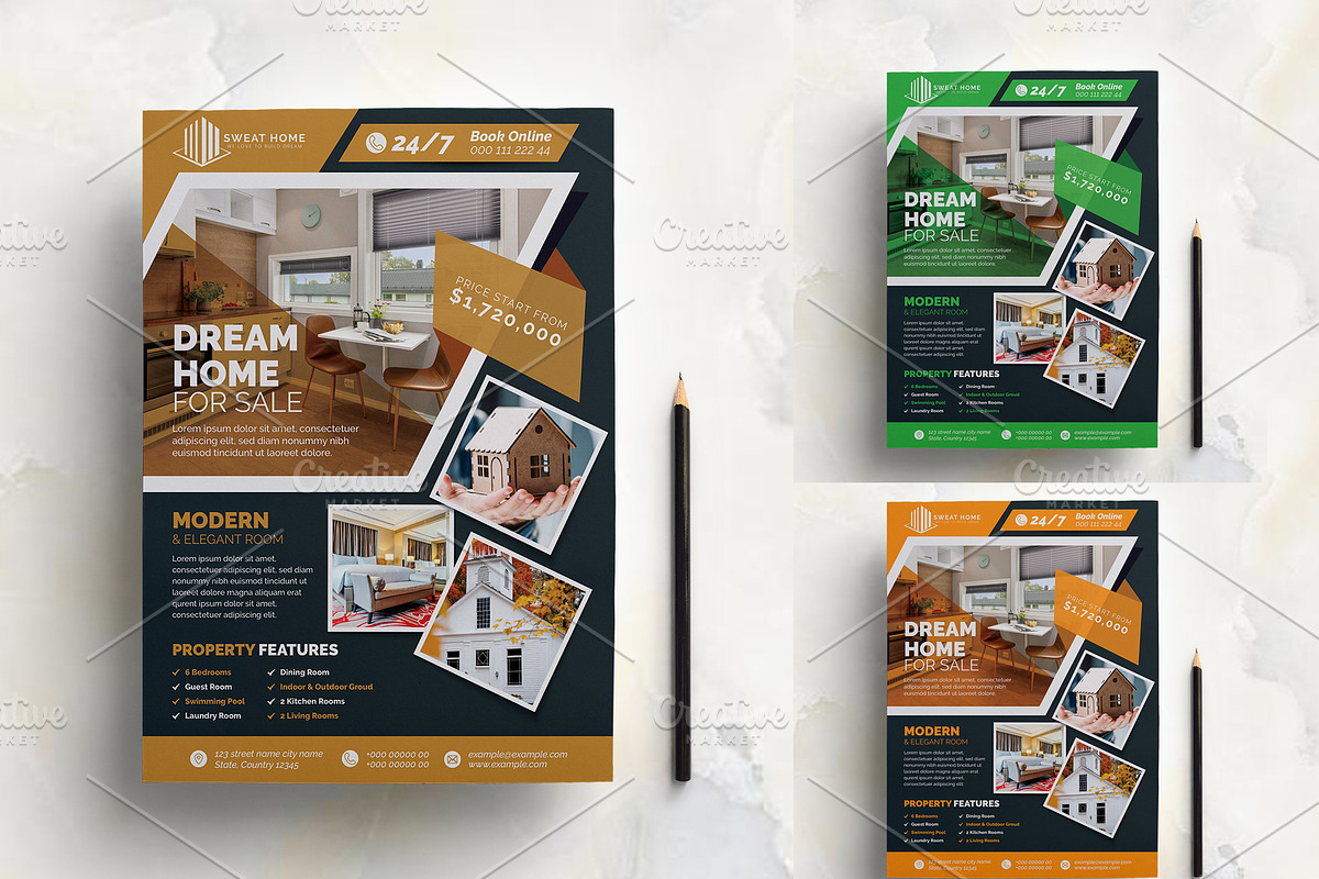 Real Estate Flyer Layout in Flyer Templates - product preview 8