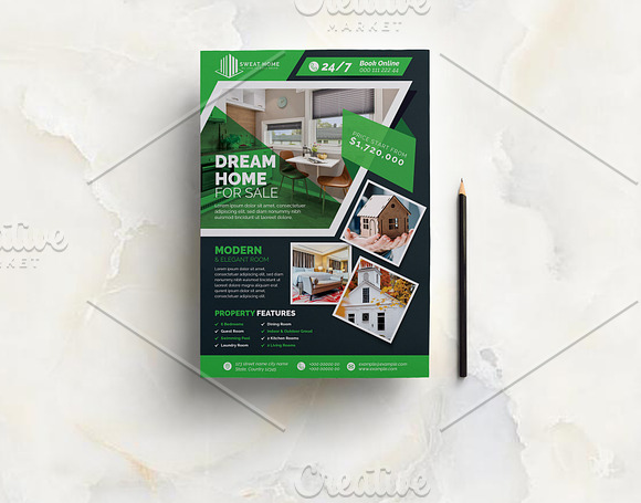 Real Estate Flyer Layout in Flyer Templates - product preview 2