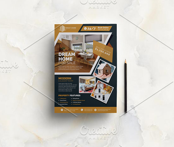 Real Estate Flyer Layout in Flyer Templates - product preview 3