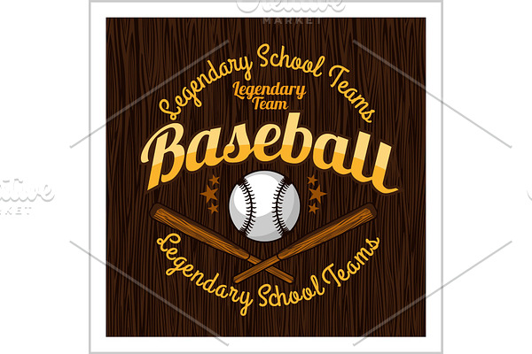 Vintage baseball label and badge -