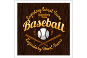 Vintage baseball label and badge -