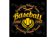 Baseball tournament vector emblem