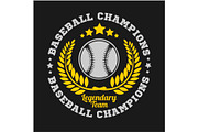 Baseball tournament vector emblem