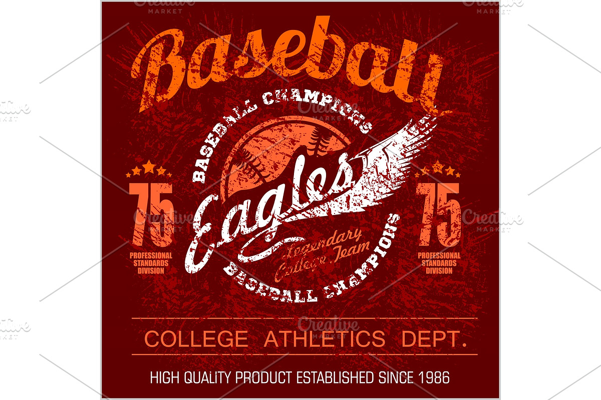 Vintage baseball logo, emblem, badge in Illustrations - product preview 8