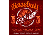 Vintage baseball logo, emblem, badge