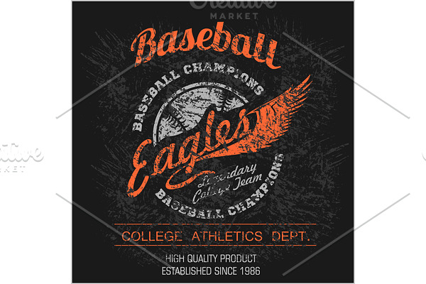Vintage baseball logo, emblem, badge