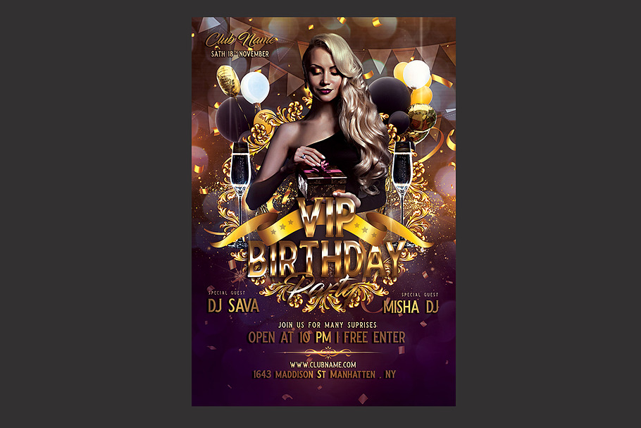 Birthday Party Flyer in Flyer Templates - product preview 8